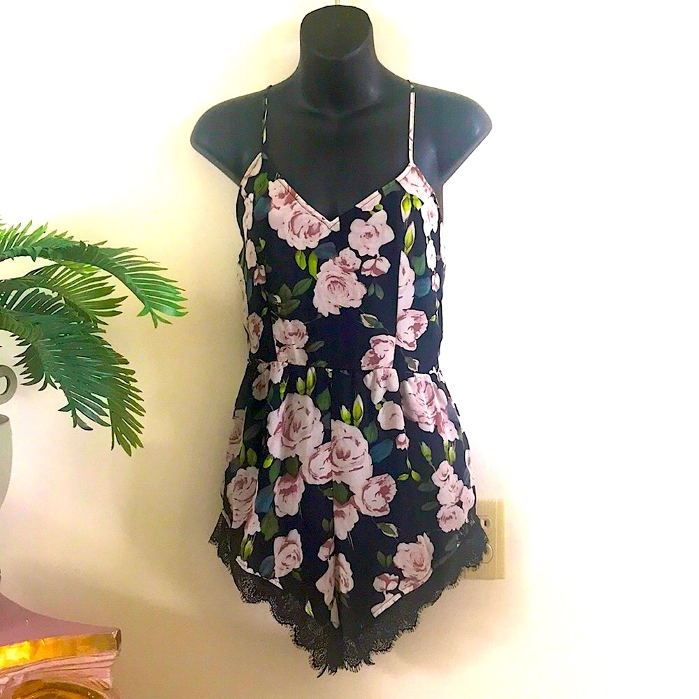 Pretty Roses Lounge Shorts Jumpsuit